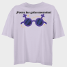 Camiseta oversize mujer para el día de la mujer diseño Gafas Moradas