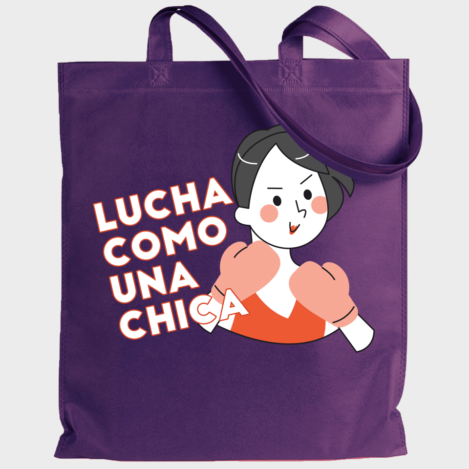 Tote bag para el día de la mujer diseño Lucha Como Una Chica
