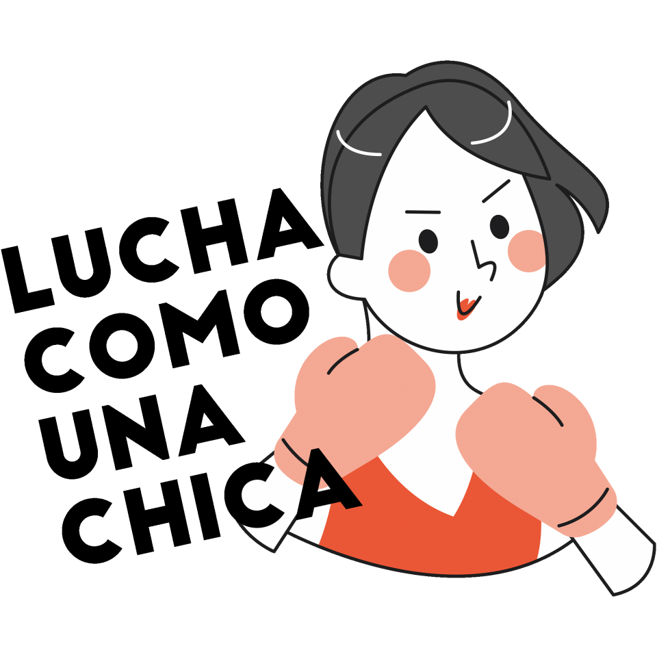 Parche redondo para el día de la mujer diseño Lucha Como Una Chica