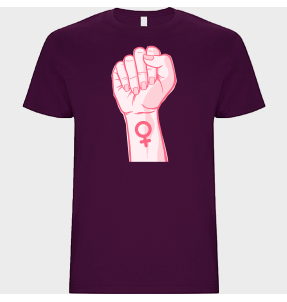 Camiseta unisex para el día de la mujer diseño Puño Con Símbolo