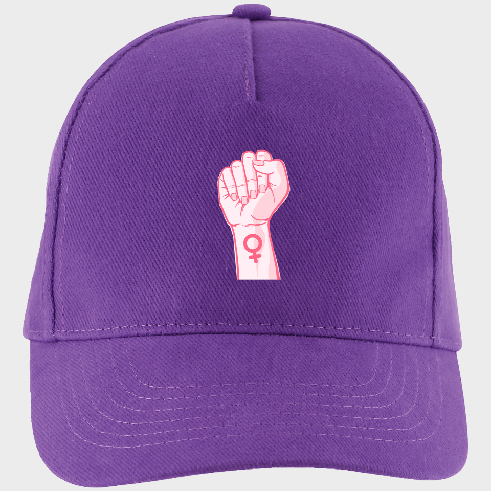 Gorra para el día de la mujer diseño Puño Con Símbolo