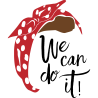 Camiseta oversize hombre para el día de la mujer diseño We Can Do It Silueta
