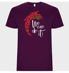 Camiseta unisex para el día de la mujer diseño We Can Do It Silueta