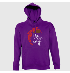 Sudadera con capucha para el día de la mujer diseño We Can Do It Silueta