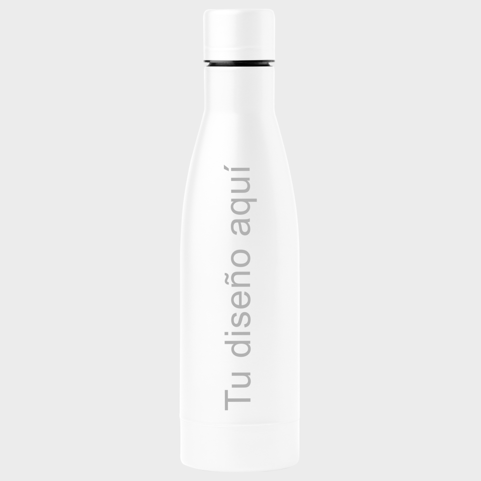 Botella blanca térmica de acero inoxidable 500 ml personalizada