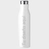 Botella blanca termo de acero inoxidable 600 ml personalizada