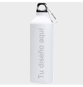 Bidón blanco de aluminio 800 ml personalizado