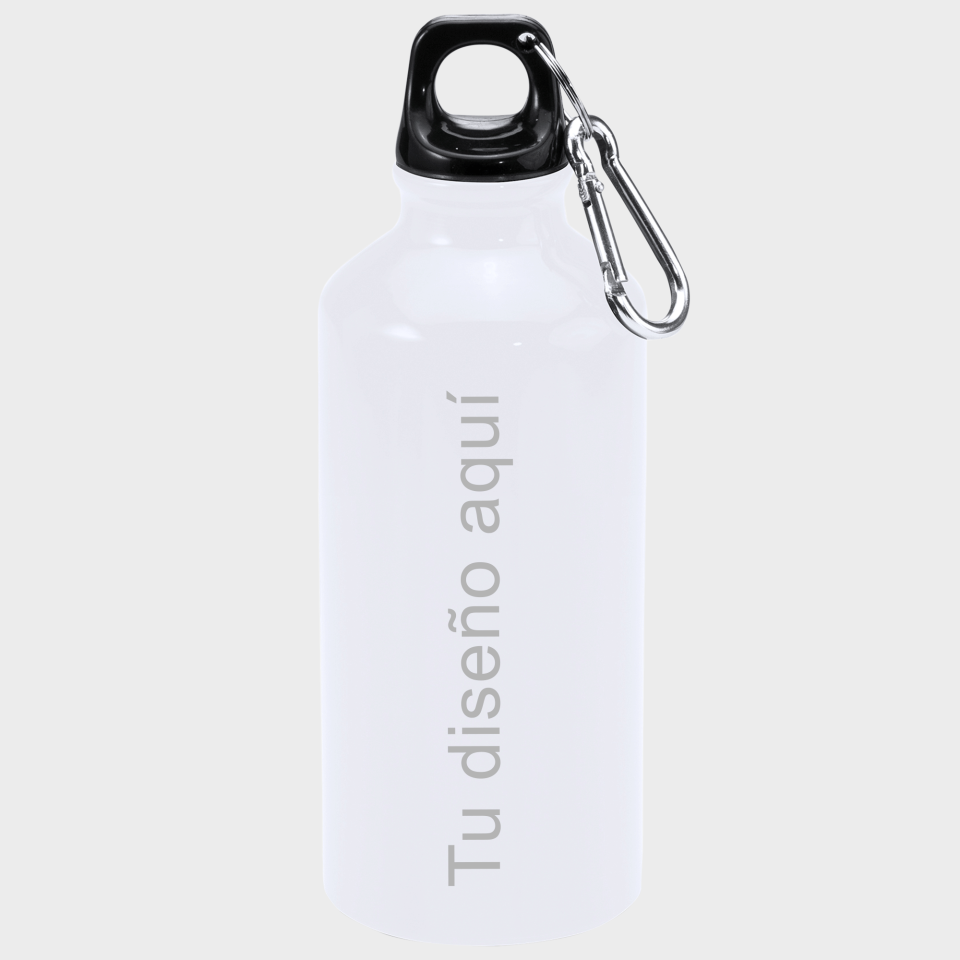 Bidón blanco de aluminio 400 ml personalizado