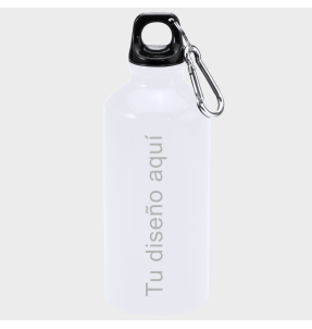 Bidón blanco de aluminio 400 ml personalizado