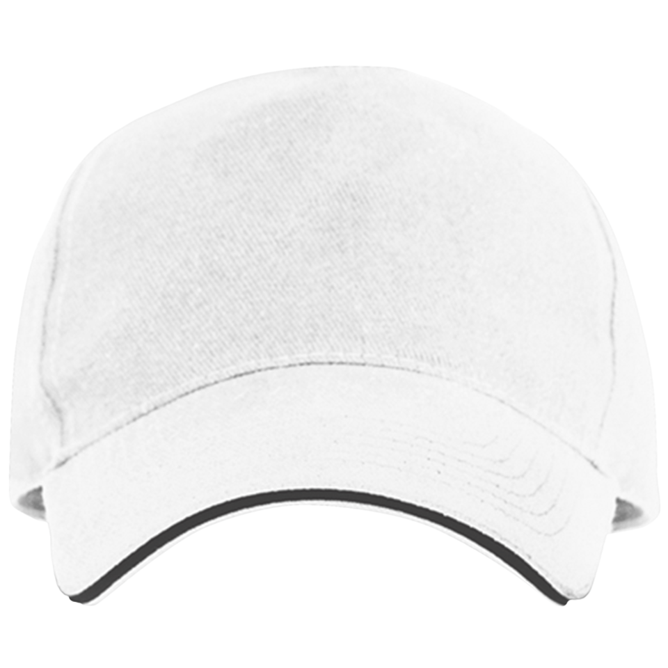 Gorra algodón 5 paneles con contraste en la visera