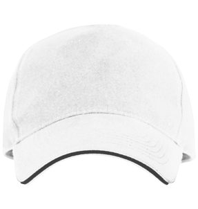 Gorra algodón 5 paneles con contraste en la visera