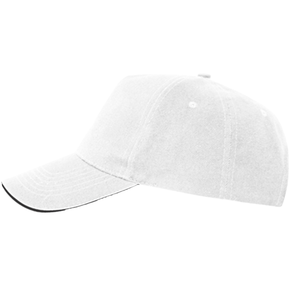 Gorra algodón 5 paneles con contraste en la visera