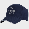 Gorra algodón 5 paneles con contraste en la visera
