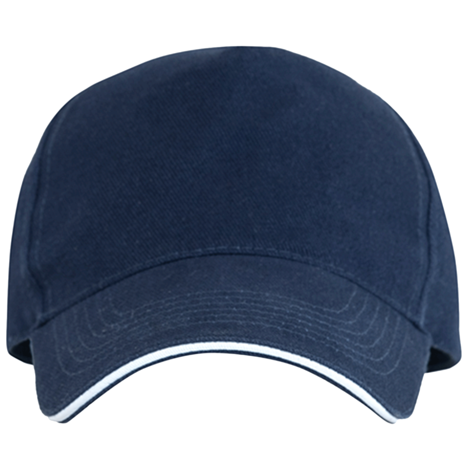Gorra algodón 5 paneles con contraste en la visera