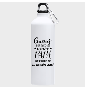 Bidón de aluminio para el día del padre diseño Gracias Por Tu Amor