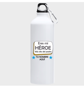 Bidón de aluminio para el día del padre diseño Héroe