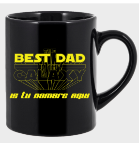 Taza negra para el día del padre diseño Best Dad
