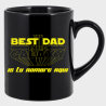 Taza negra para el día del padre diseño Best Dad