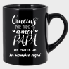 Taza negra para el día del padre diseño Gracias Por Tu Amor