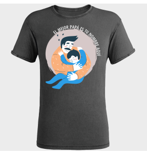 Camiseta efecto jeans para el día del padre diseño Abrazo