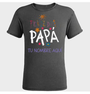 Camiseta efecto jeans para el día del padre diseño Feliz Día Papá