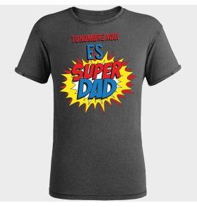 Camiseta efecto jeans para el día del padre diseño SuperDad