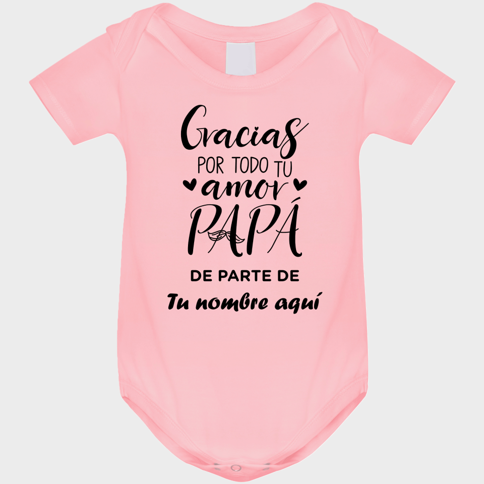 Body bebé para el día del padre diseño Gracias por tu amor