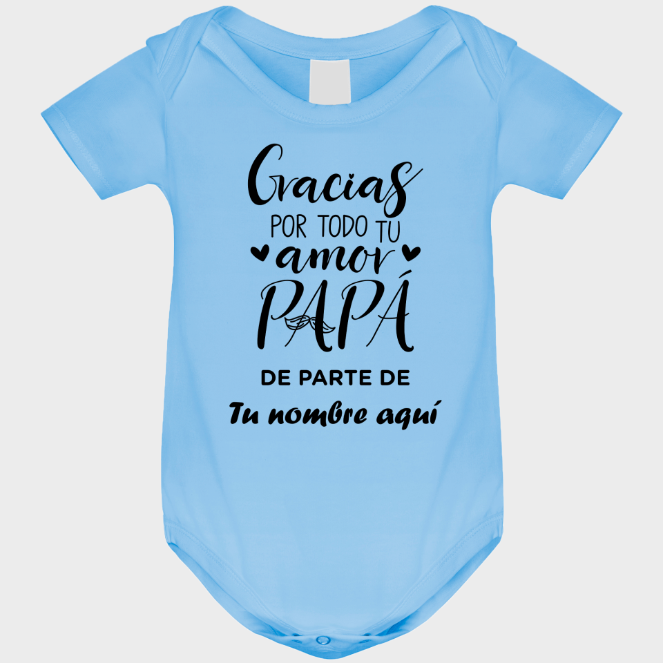 Body bebé para el día del padre diseño Gracias por tu amor