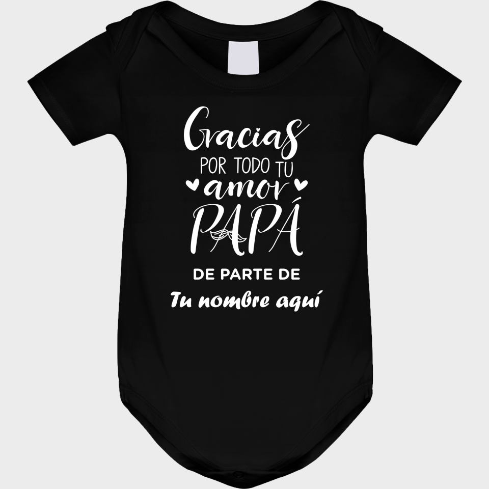 Body bebé para el día del padre diseño Gracias por tu amor
