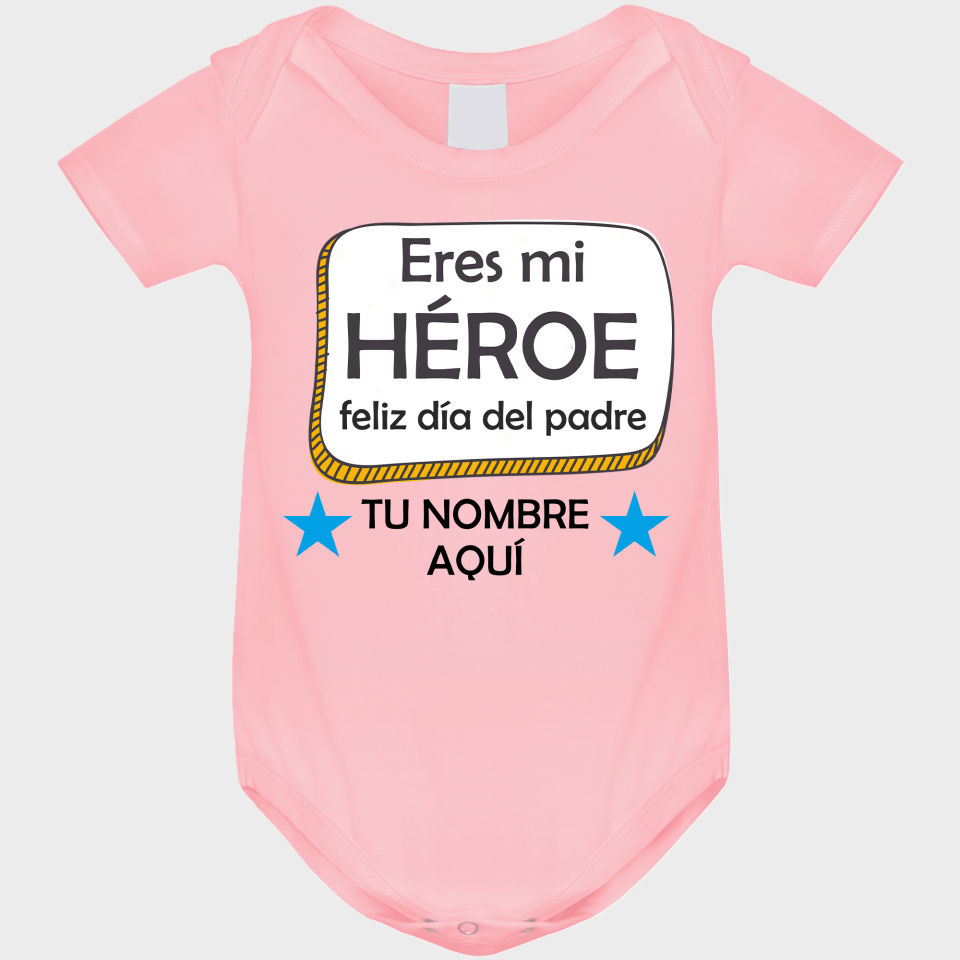 Body bebé para el día del padre diseño Héroe