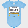 Body bebé para el día del padre diseño Héroe