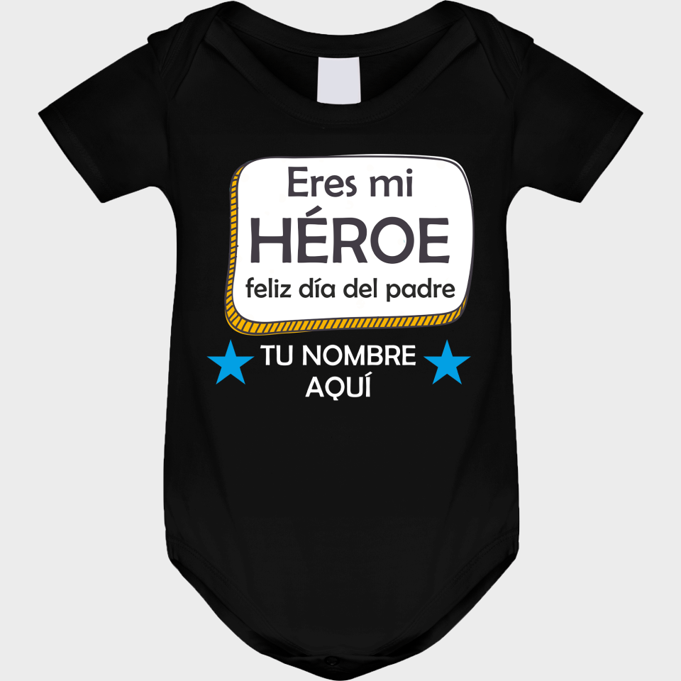 Body bebé para el día del padre diseño Héroe