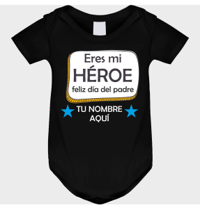 Body bebé para el día del padre diseño Héroe