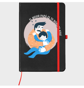Bloc de notas A5 para el día del padre diseño Abrazo