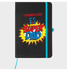 Bloc de notas A5 para el día del padre diseño SuperDad