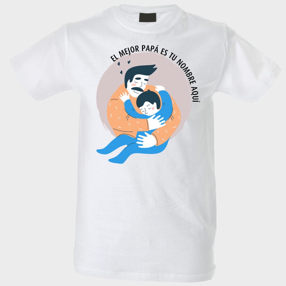 Camiseta para el día del padre diseño Abrazo