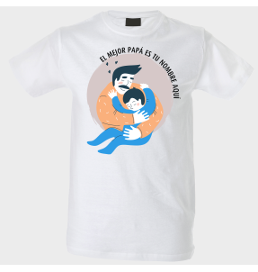 Camiseta para el día del padre diseño Abrazo