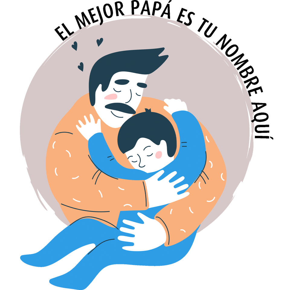 Camiseta para el día del padre diseño Abrazo