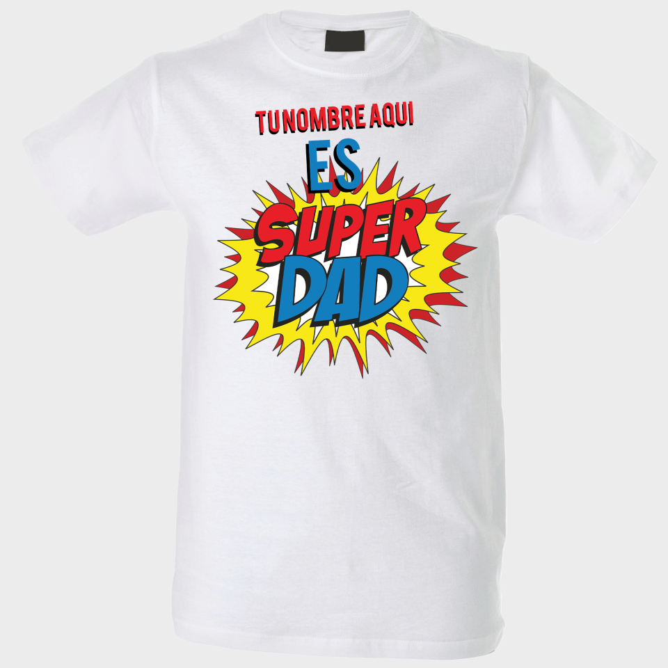 Camiseta para el día del padre diseño SuperDad