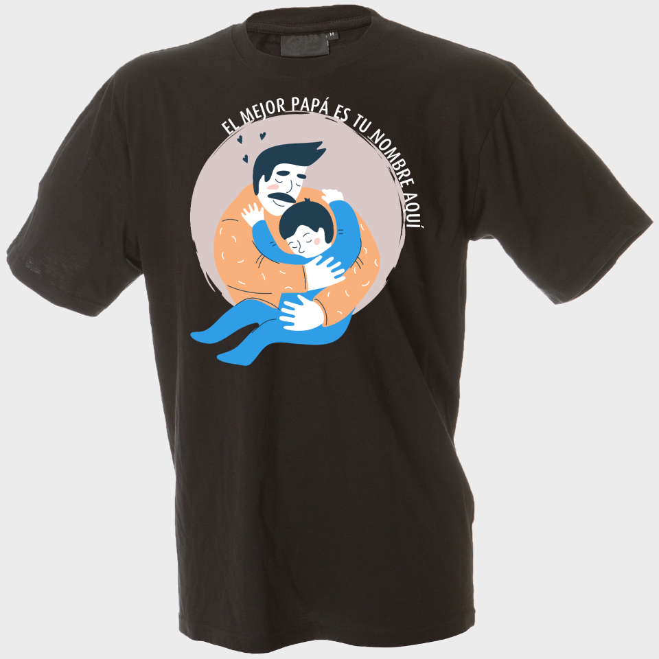 Camiseta para el día del padre diseño Abrazo