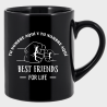Taza negra para el día del padre diseño Best Friends