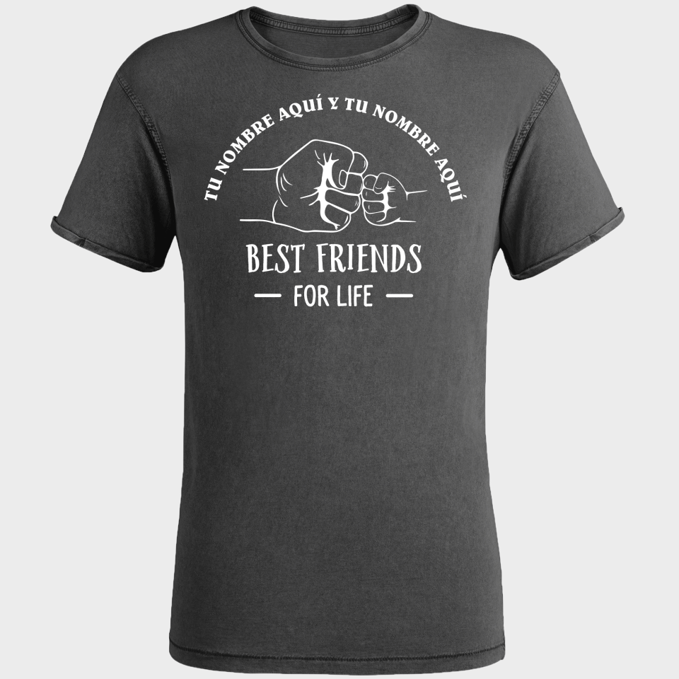 Camiseta efecto jeans para el día del padre diseño Best Friends