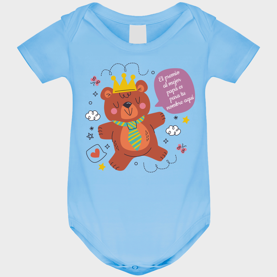 Body bebé para el día del padre diseño Oso