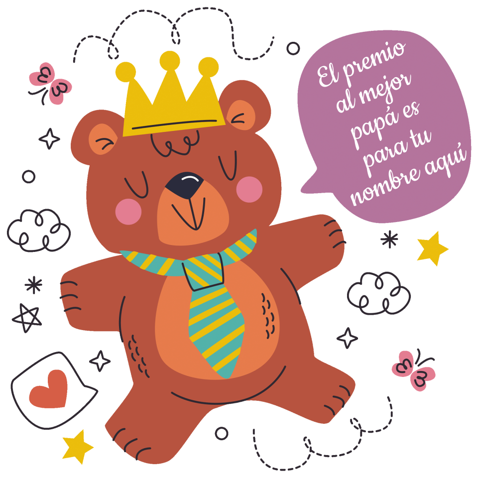 Body bebé para el día del padre diseño Oso