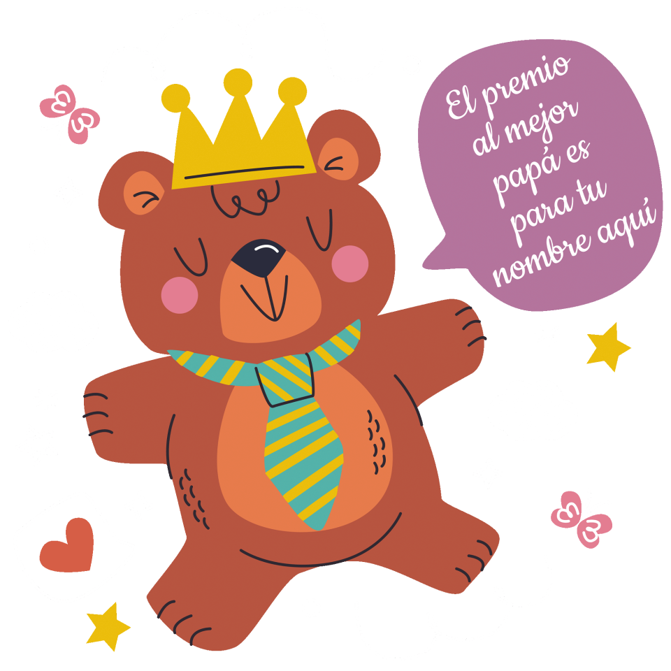 Body bebé para el día del padre diseño Oso