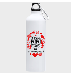 Bidón de aluminio para el día del padre diseño El Mejor Papá Del Mundo