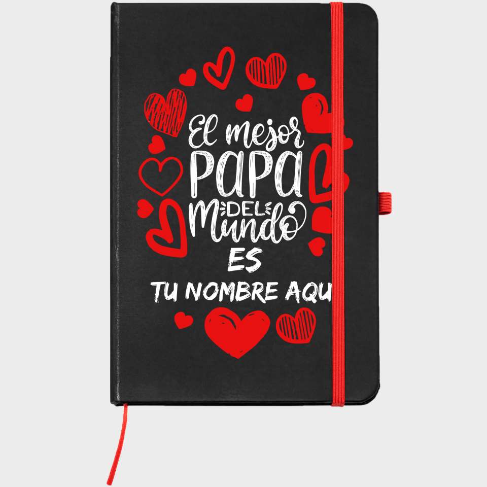 Bloc de notas A5 para el día del padre diseño El Mejor Papá Del Mundo