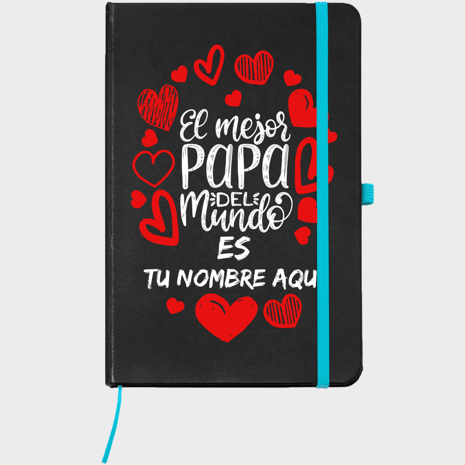 Bloc de notas A5 para el día del padre diseño El Mejor Papá Del Mundo