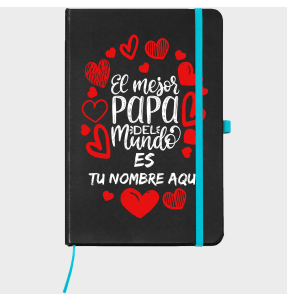 Bloc de notas A5 para el día del padre diseño El Mejor Papá Del Mundo