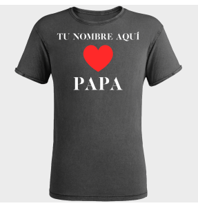 Camiseta efecto jeans para el día del padre diseño Love